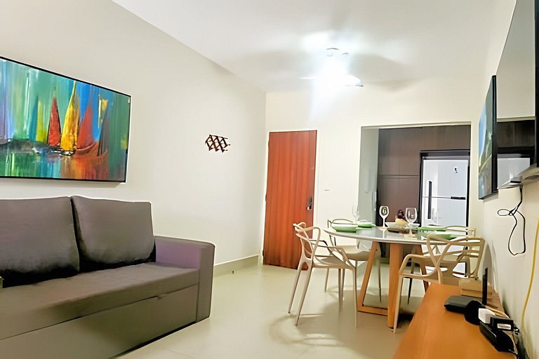 Elegante Apartamento com 3 Quartos a 400m da Praia