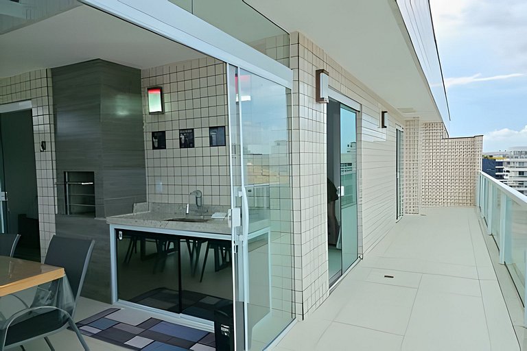 Cobertura c/ Churrasqueira • 500m Praia do Forte