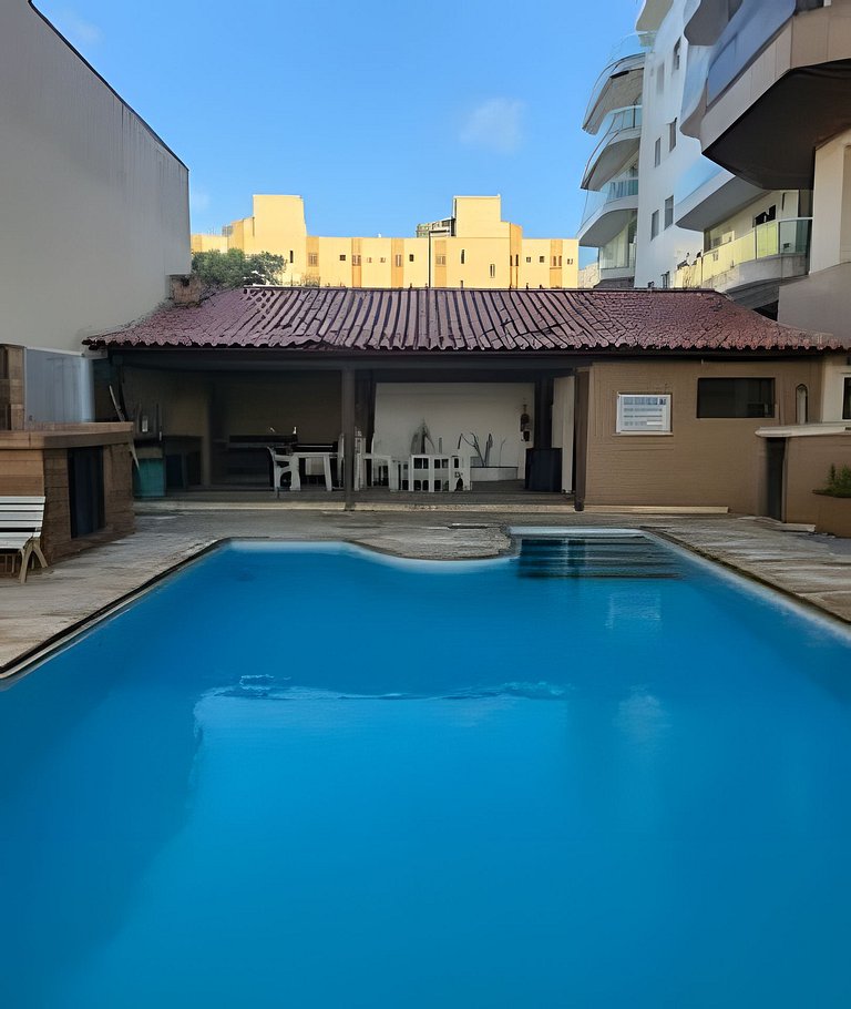 Apto Amplo com Piscina | 250m Praia das Dunas